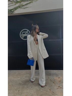 Better Be Cream Oversized Blazer and Trousers Set